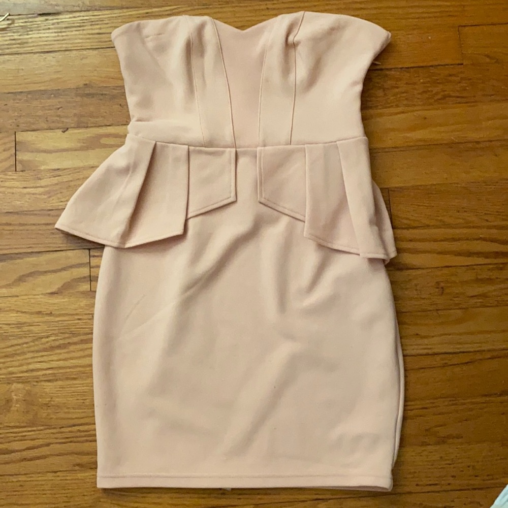 Beautiful Strapless peplum dress